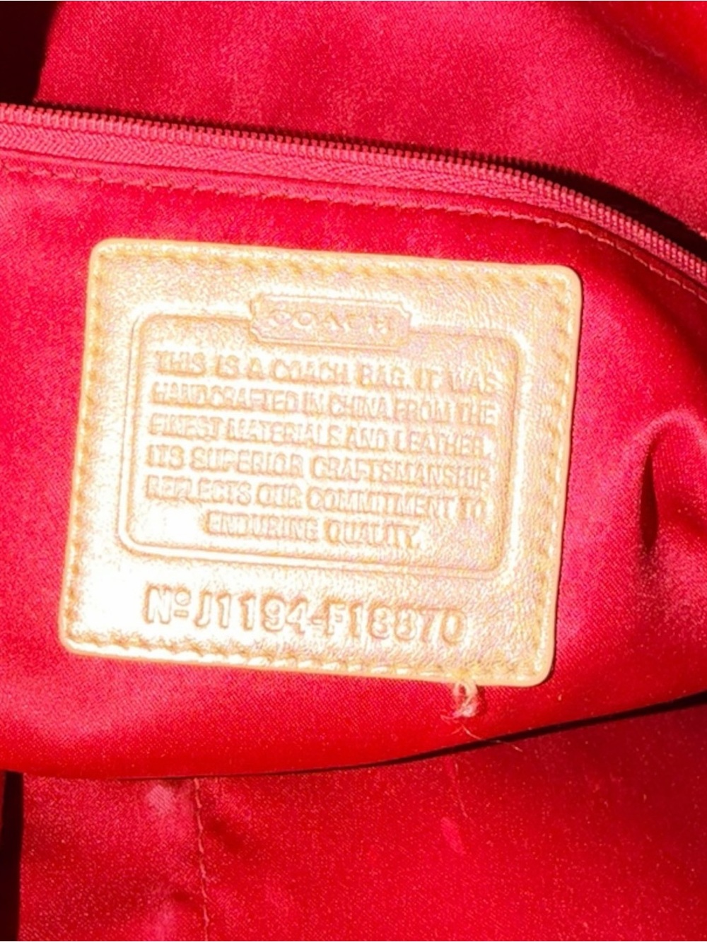 Coach Laura "Secret Admirer" Signature Canvas Tote Bag (Style Number: F18870) - Picture 3 of 9